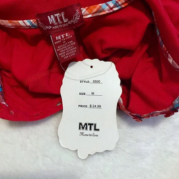 More to Love NWT Red Polo Shirt Women Various - Picture 12 of 13